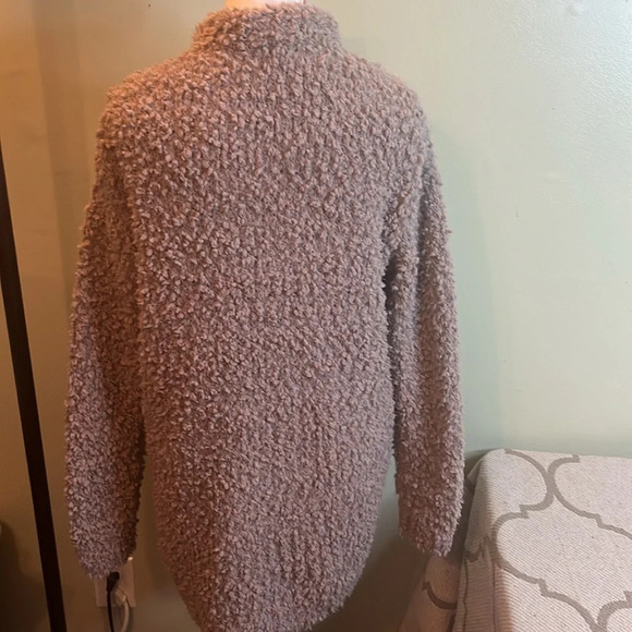 Express oversized longline open front cozy comfy teddy bear cardigan,size small - Picture 10 of 11
